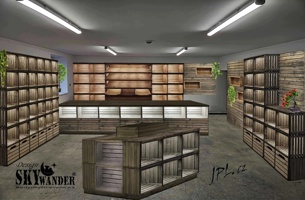 Návrh prodejny vizuál - Růžená pohled od JPL SKYWANDER - program obchůdek